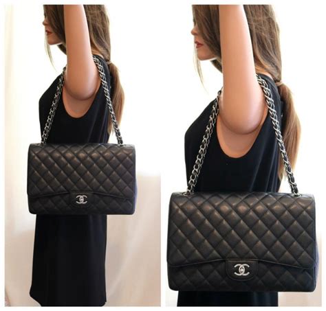 chanel maxi vs jumbo|chanel jumbo bag price.